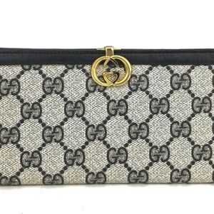 Gucci Interlocking GG Logo PVC Long Bifold/Wallet